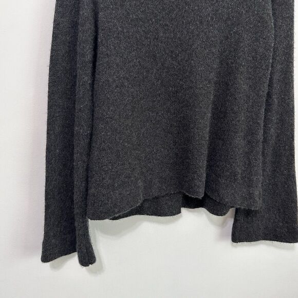 Emanuel Ungaro Cardigan Cape L One Button Dark Gray SOFT knit Long Sleeve Open - Picture 9 of 11